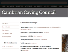 Tablet Screenshot of cambriancavingcouncil.org.uk